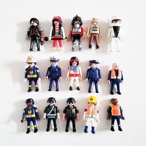 Playmobil Lot of Figures Pirates, Astronaut, Policeman, Firefighter and More